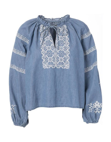 LAINE BLOUSE Blouses JC Sophie DENIM 34