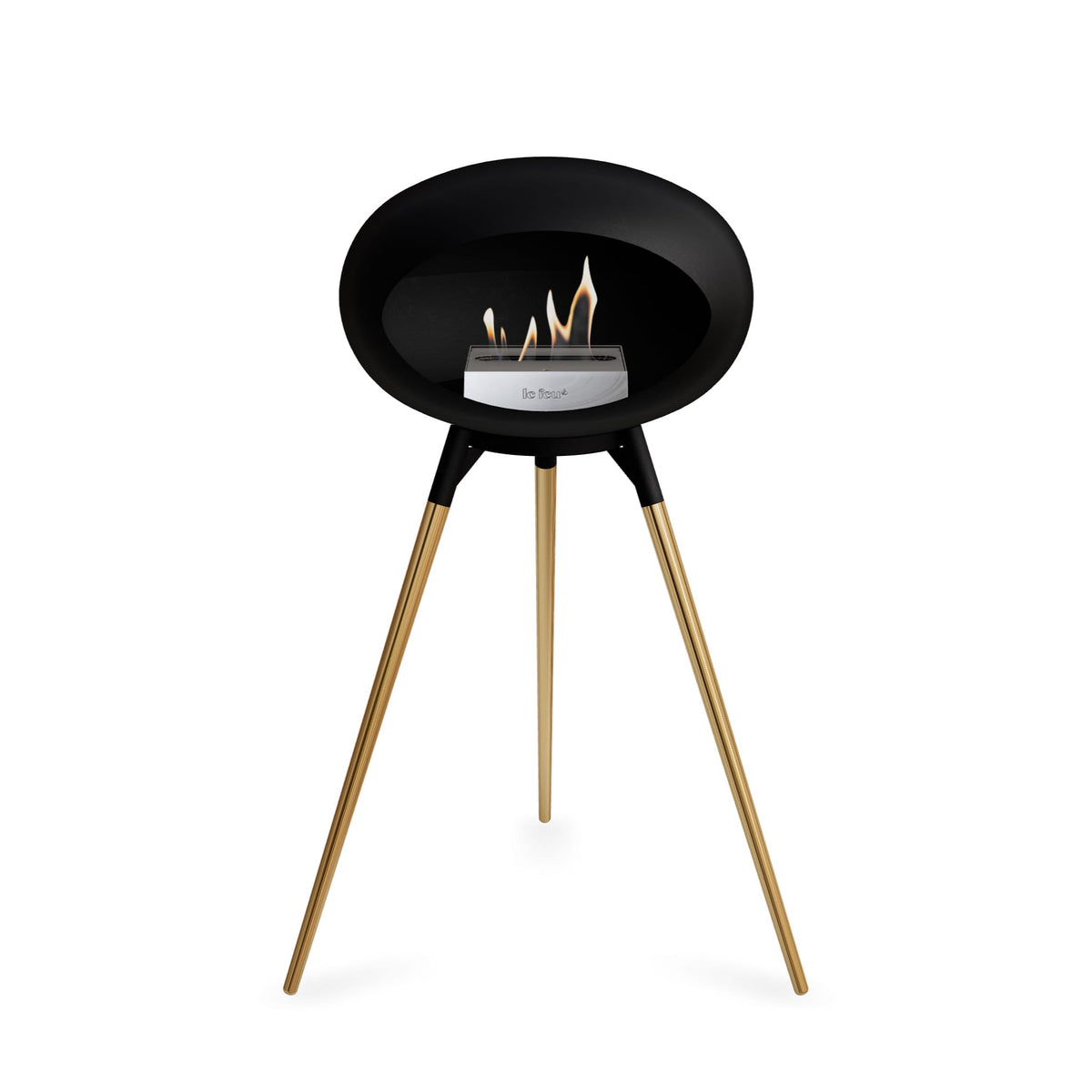 Le Feu Ground High Dome Black Fireplaces Nüline Distribution black rose gold steel burner