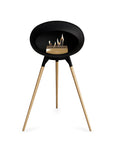 Le Feu Ground High Dome Black Fireplaces Nüline Distribution black soaptreated oak rose gold burner