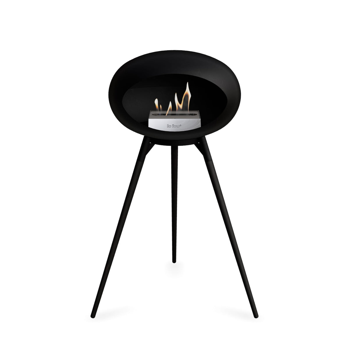 Le Feu Ground High Dome Black Fireplaces Nüline Distribution black black oak steel burner