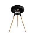 Le Feu Ground High Dome <br>Black Fireplaces Nüline Distribution black soaptreated oak steel burner