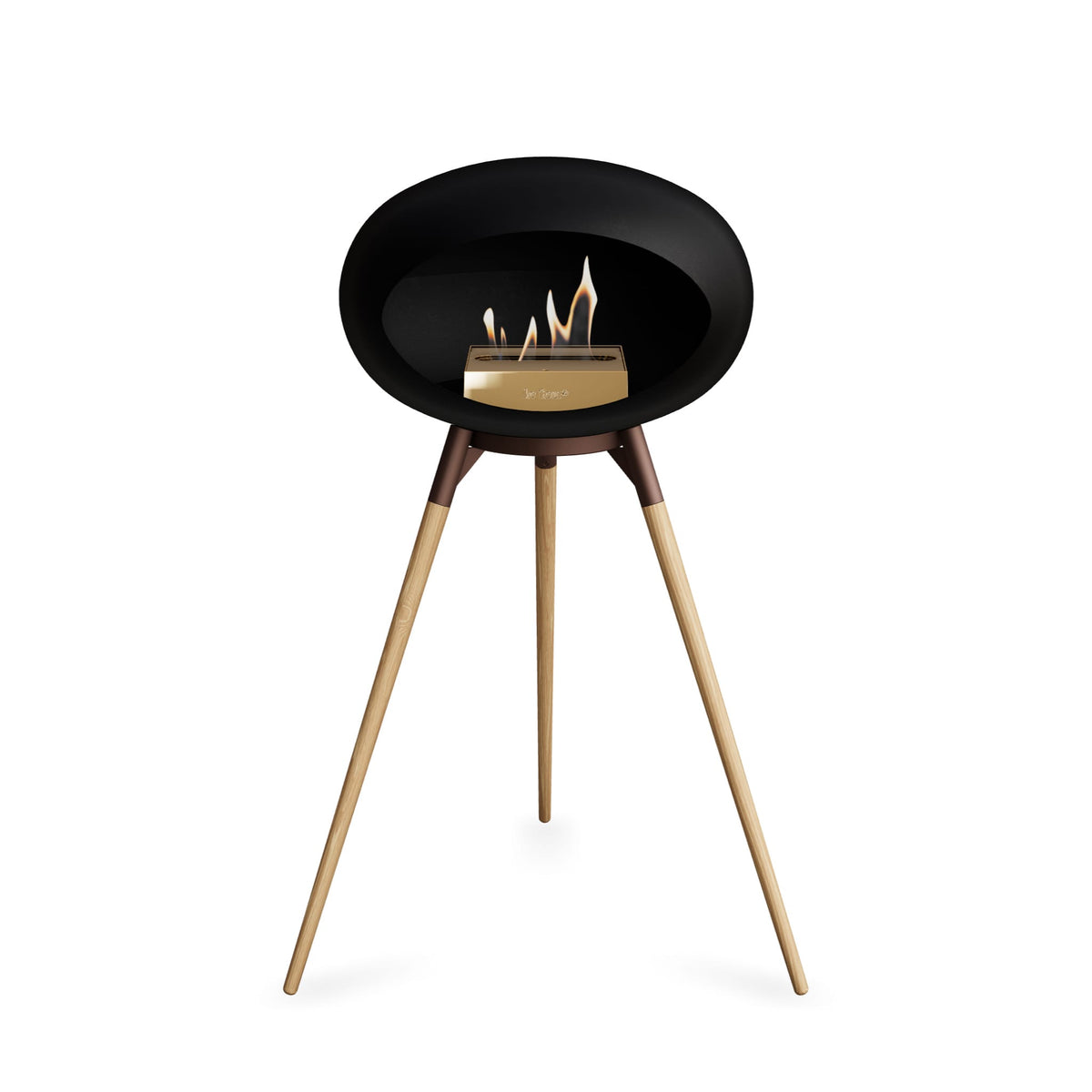 Le Feu Ground High Dome Black Fireplaces Nüline Distribution mocca soaptreated oak rose gold burner