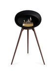 Le Feu Ground High Dome Black Fireplaces Nüline Distribution mocca smoked oak rose gold burner