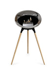 Le Feu Ground High Dome Chromed Silver Fireplaces Nüline Distribution black soaptreated oak steel burner