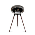 Le Feu Ground High Dome <br>Chromed Silver Fireplaces Nüline Distribution black smoked oak steel burner