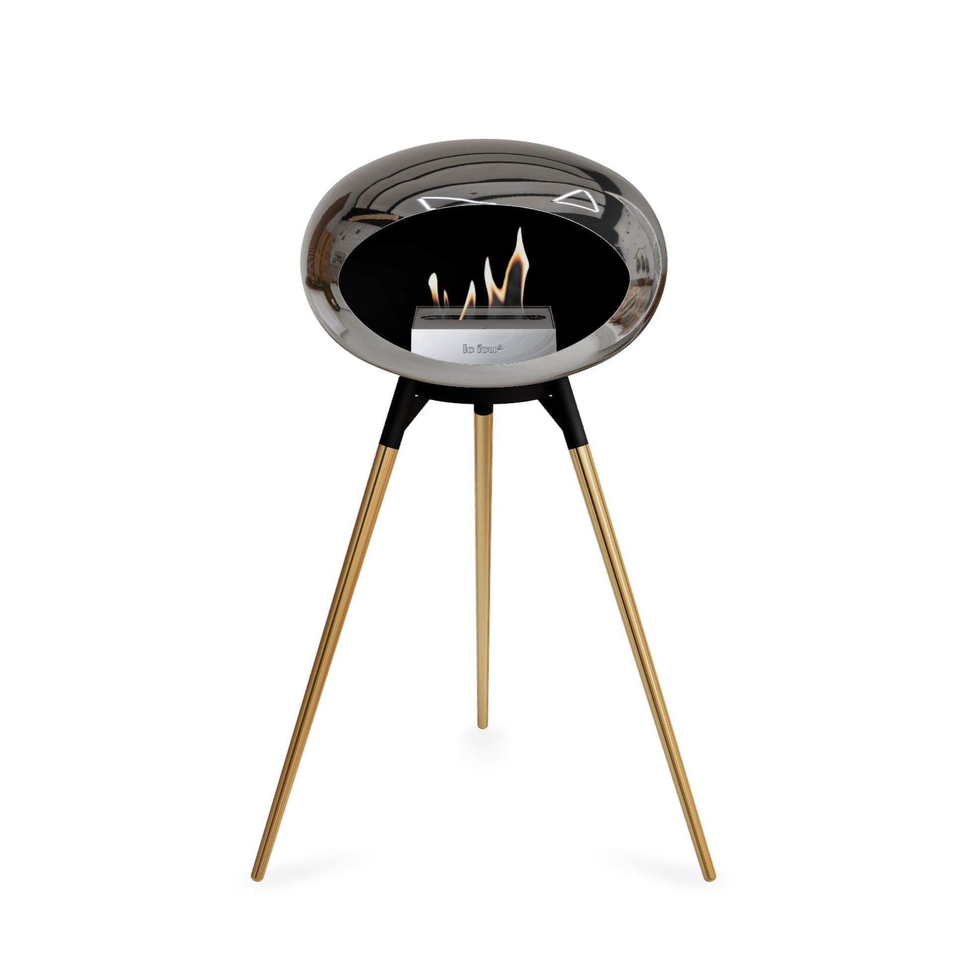 Le Feu Ground High Dome <br>Chromed Silver Fireplaces Nüline Distribution black rose gold steel burner