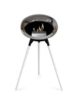 Le Feu Ground High Dome Chromed Silver Fireplaces Nüline Distribution black white oak steel burner