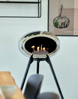Le Feu Ground High Dome Chromed Silver Fireplaces Nüline Distribution