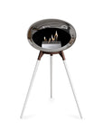 Le Feu Ground High Dome Chromed Silver Fireplaces Nüline Distribution mocca white oak steel burner