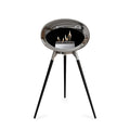 Le Feu Ground High Dome <br>Chromed Silver Fireplaces Nüline Distribution polished steel black oak steel burner