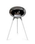 Le Feu Ground High Dome Chromed Silver Fireplaces Nüline Distribution polished steel white oak steel burner