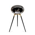 Le Feu Ground High Dome <br>Chromed Silver Fireplaces Nüline Distribution rose gold black oak steel burner
