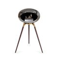 Le Feu Ground High Dome <br>Chromed Silver Fireplaces Nüline Distribution rose gold smoked oak steel burner