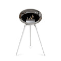 Le Feu Ground High Dome <br>Chromed Silver Fireplaces Nüline Distribution white white oak steel burner