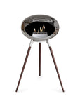Le Feu Ground High Dome Chromed Silver Fireplaces Nüline Distribution white smoked oak steel burner