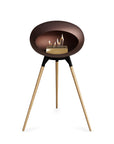Le Feu Ground High Dome Mocca Fireplaces Nüline Distribution black soaptreated oak rose gold burner