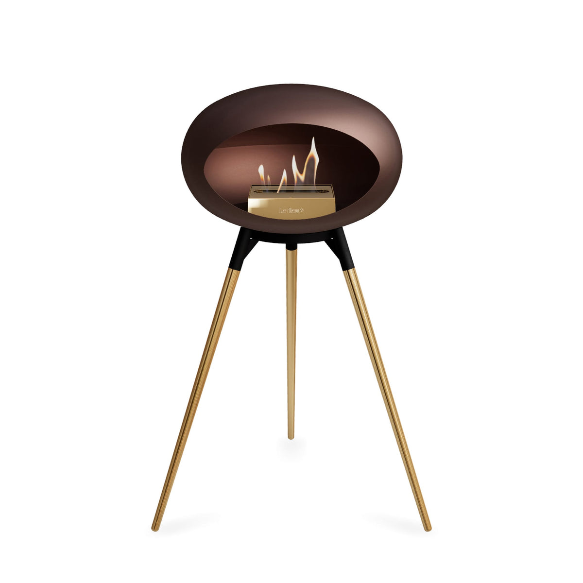 Le Feu Ground High Dome Mocca Fireplaces Nüline Distribution black rose gold rose gold burner