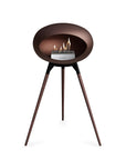 Le Feu Ground High Dome Mocca Fireplaces Nüline Distribution black smoked oak steel burner