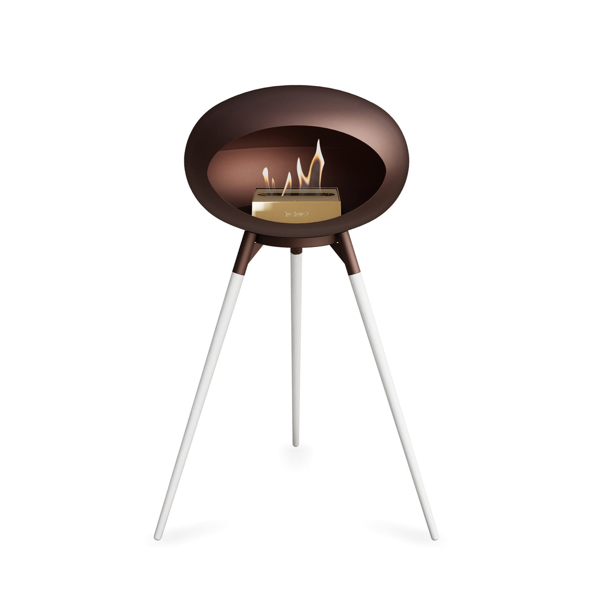 Le Feu Ground High Dome Mocca Fireplaces Nüline Distribution mocca white oak rose gold burner