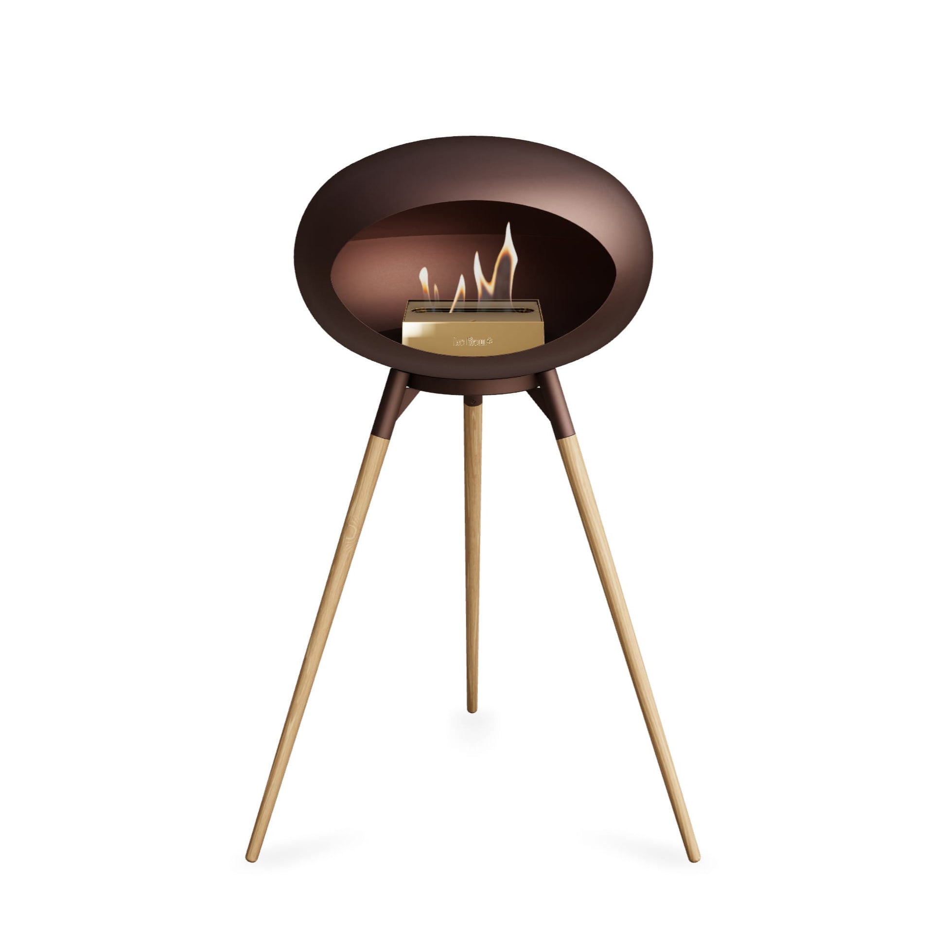 Le Feu Ground High Dome <br>Mocca Fireplaces Nüline Distribution mocca soaptreated oak rose gold burner