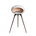 Le Feu Ground High Dome <br>White Fireplaces Nüline Distribution black smoked oak steel burner