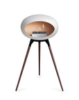 Le Feu Ground High Dome White Fireplaces Nüline Distribution black smoked oak steel burner