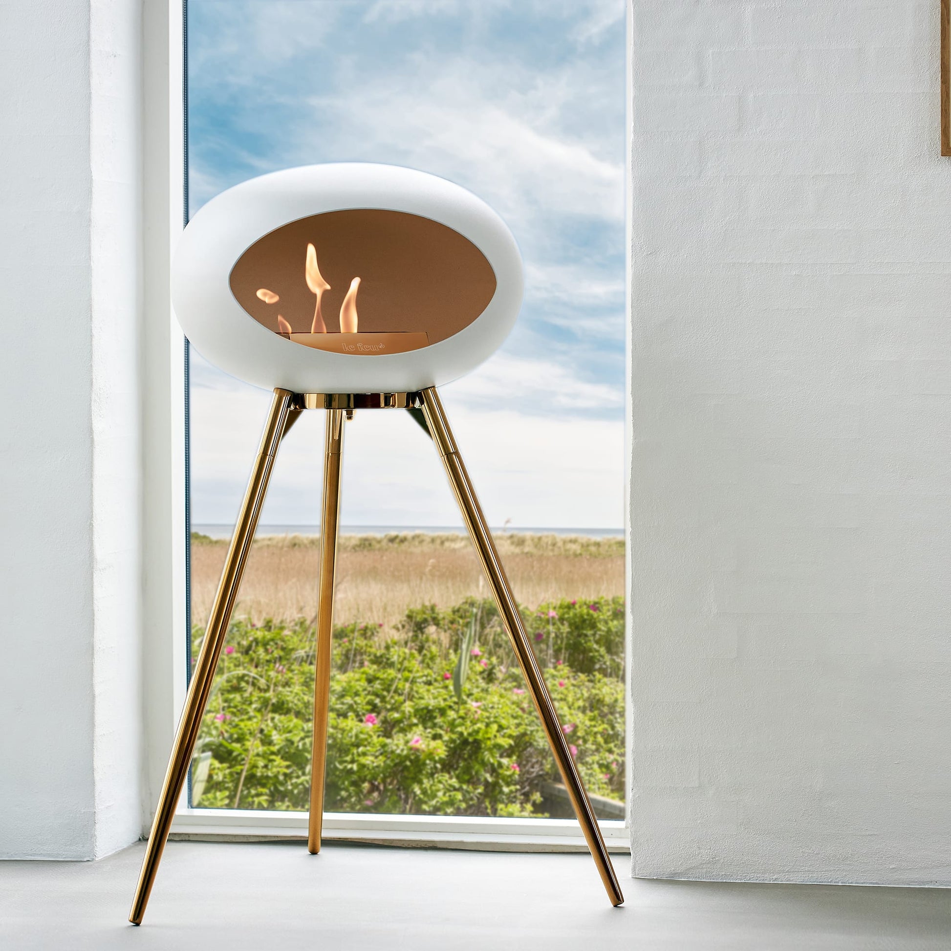 Le Feu Ground High Dome <br>White Fireplaces Nüline Distribution