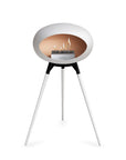 Le Feu Ground High Dome White Fireplaces Nüline Distribution black white oak steel burner