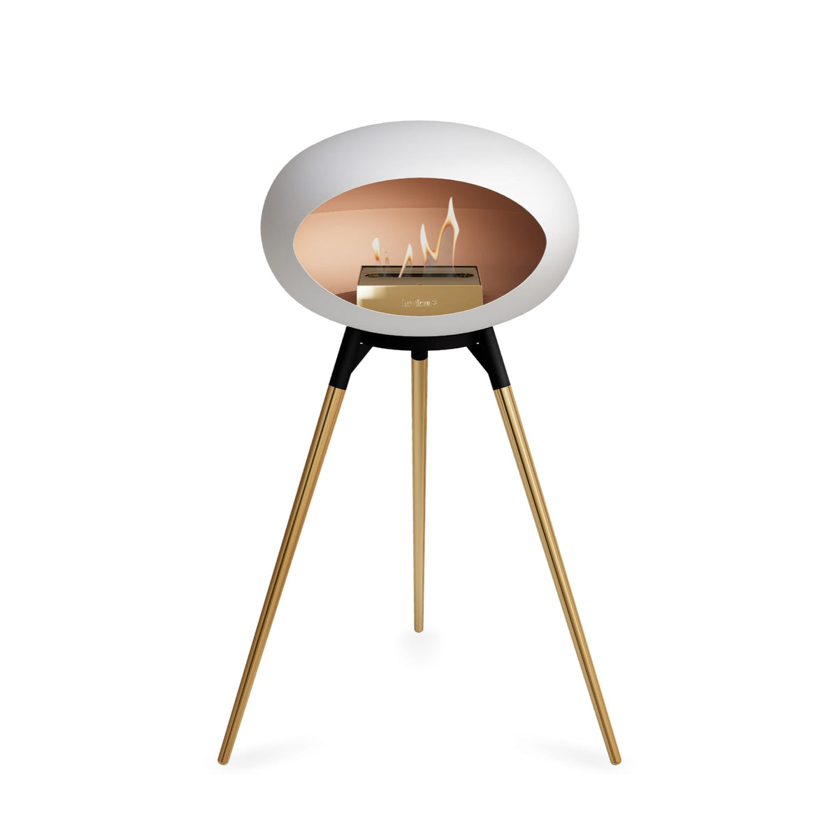Le Feu Ground High Dome White Fireplaces Nüline Distribution black rose gold rose gold burner