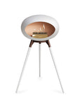 Le Feu Ground High Dome White Fireplaces Nüline Distribution mocca white oak rose gold burner