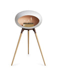 Le Feu Ground High Dome White Fireplaces Nüline Distribution mocca soaptreated oak rose gold burner