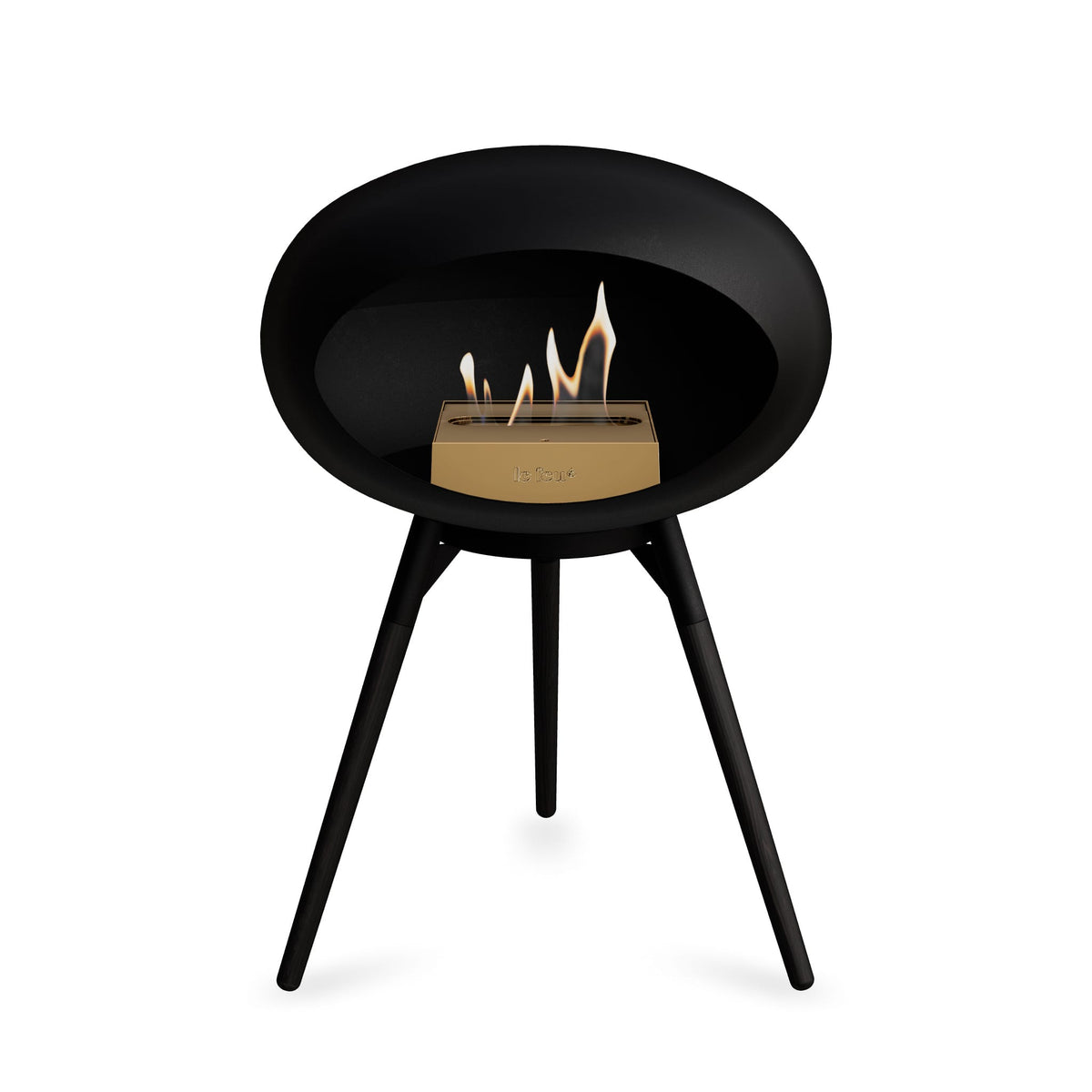 Le Feu Ground Low Dome Black Fireplaces Nüline Distribution black black oak rose gold burner