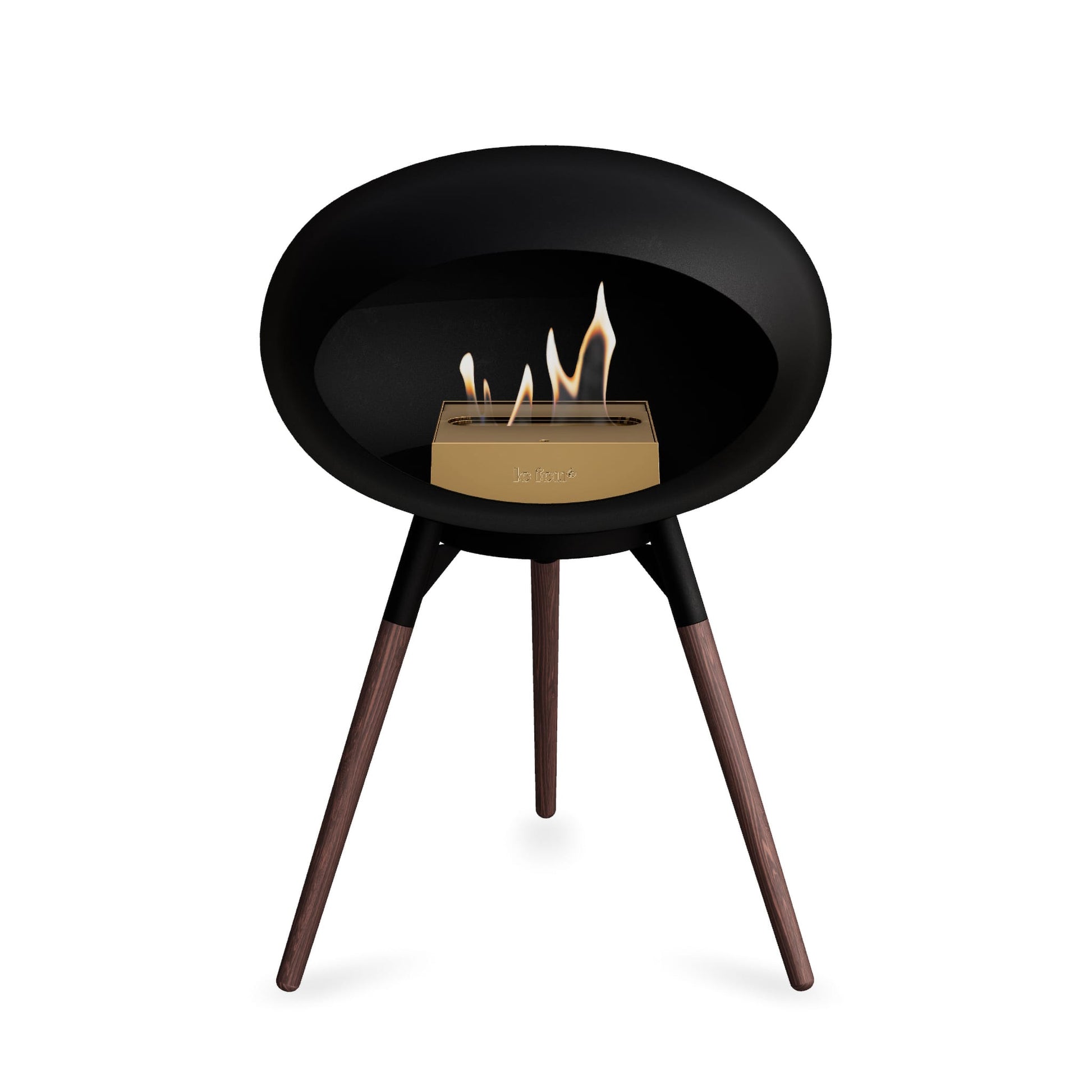 Le Feu Ground Low Dome <br>Black Fireplaces Nüline Distribution black smoked oak rose gold burner