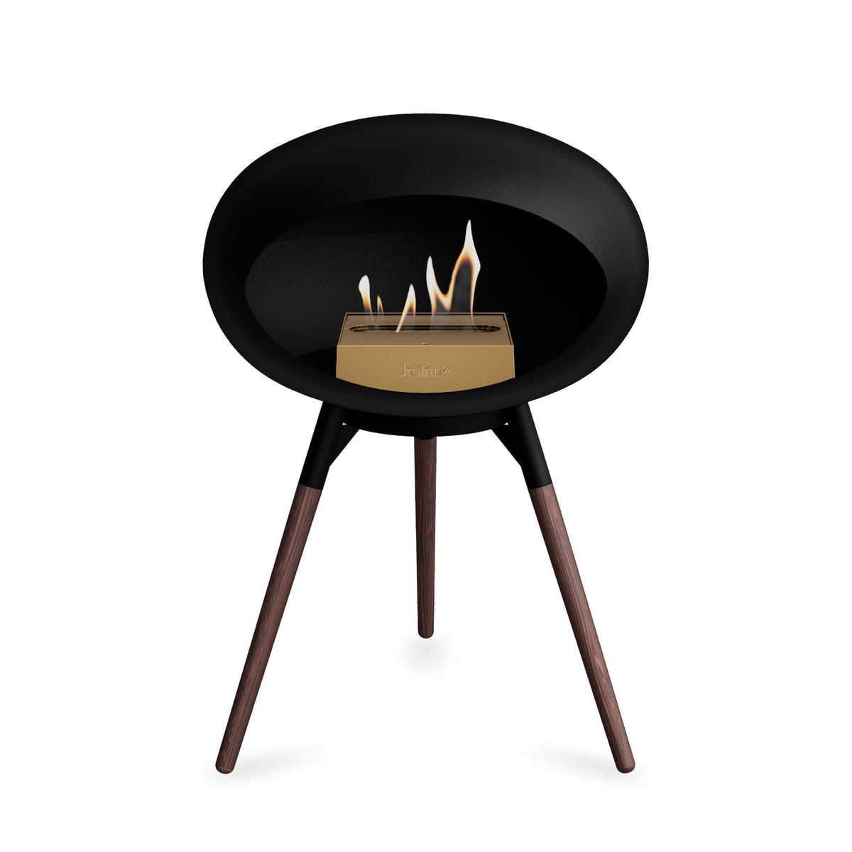 Le Feu Ground Low Dome Black Fireplaces Nüline Distribution black smoked oak rose gold burner