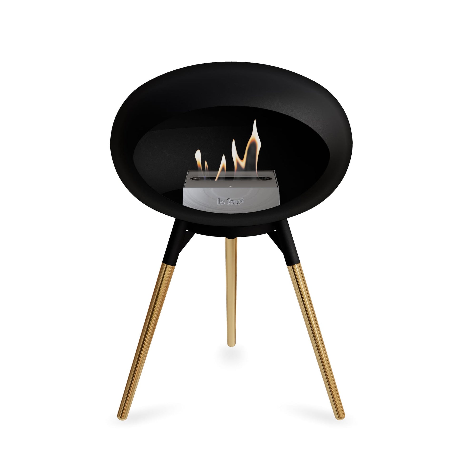 Le Feu Ground Low Dome <br>Black Fireplaces Nüline Distribution black rose gold steel burner