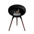Le Feu Ground Low Dome <br>Black Fireplaces Nüline Distribution black smoked oak steel burner