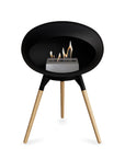 Le Feu Ground Low Dome Black Fireplaces Nüline Distribution black soaptreated oak steel burner
