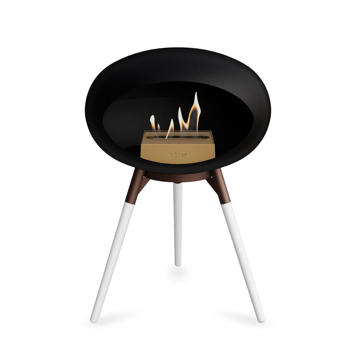 Le Feu Ground Low Dome Black Fireplaces Nüline Distribution mocca white oak rose gold burner