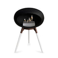 Le Feu Ground Low Dome <br>Black Fireplaces Nüline Distribution mocca white oak steel burner