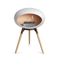 Le Feu Ground Low Dome <br>White Fireplaces Nüline Distribution mocca soaptreated oak steel burner