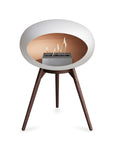 Le Feu Ground Low Dome White Fireplaces Nüline Distribution mocca smoked oak steel burner