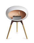Le Feu Ground Low Dome White Fireplaces Nüline Distribution mocca rose gold steel burner