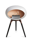 Le Feu Ground Low Dome White Fireplaces Nüline Distribution mocca black oak steel burner