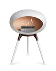 Le Feu Ground Low Dome White Fireplaces Nüline Distribution mocca white oak steel burner