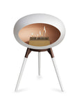 Le Feu Ground Low Dome White Fireplaces Nüline Distribution mocca white oak rose gold burner