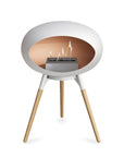 Le Feu Ground Low Dome White Fireplaces Nüline Distribution white soaptreated oak steel burner