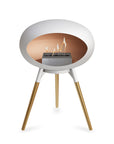 Le Feu Ground Low Dome White Fireplaces Nüline Distribution white rose gold steel burner