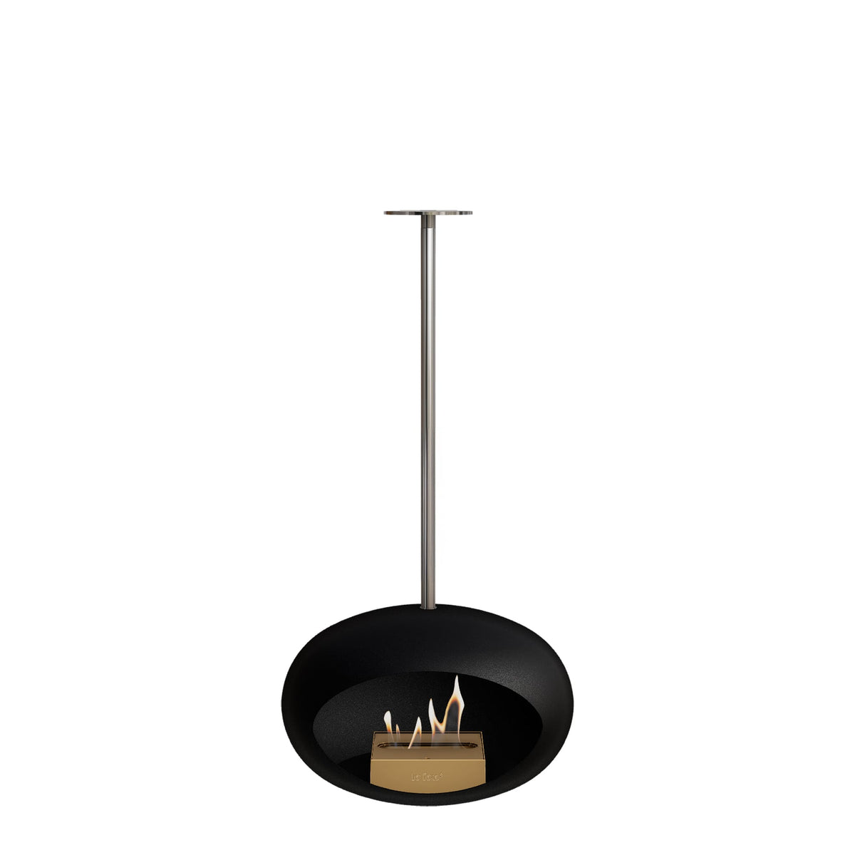 Le Feu Sky Dome Black Fireplaces Nüline Distribution 100 cm polished steel rose gold burner