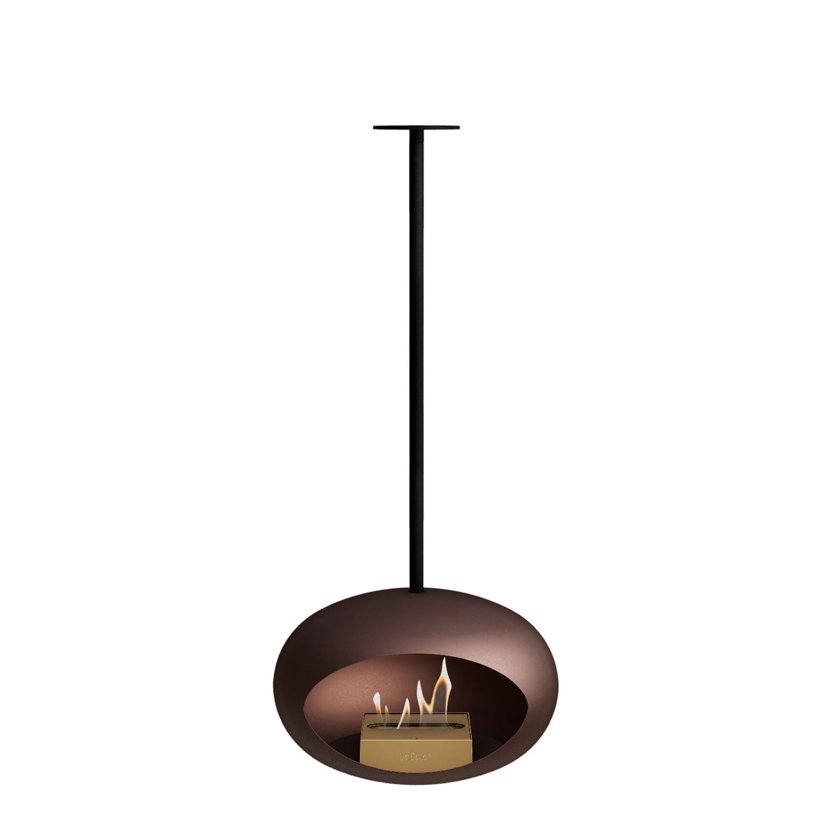 Le Feu Sky Dome Mocca Fireplaces Nüline Distribution 120 cm black rose gold burner