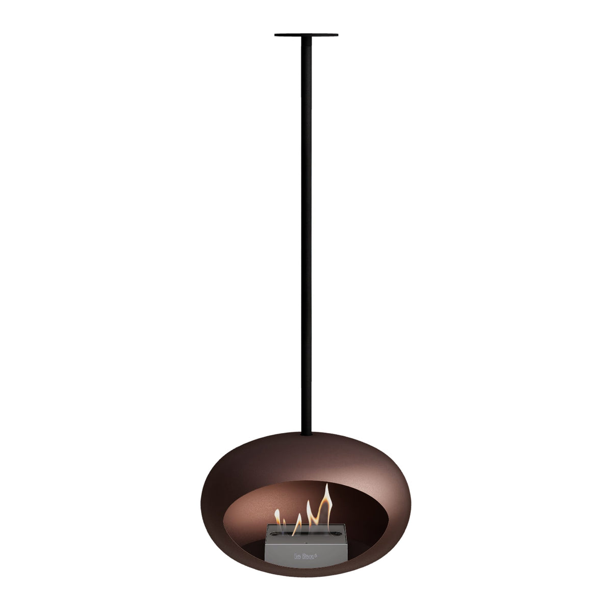 Le Feu Sky Dome Mocca Fireplaces Nüline Distribution 140 cm black steel burner